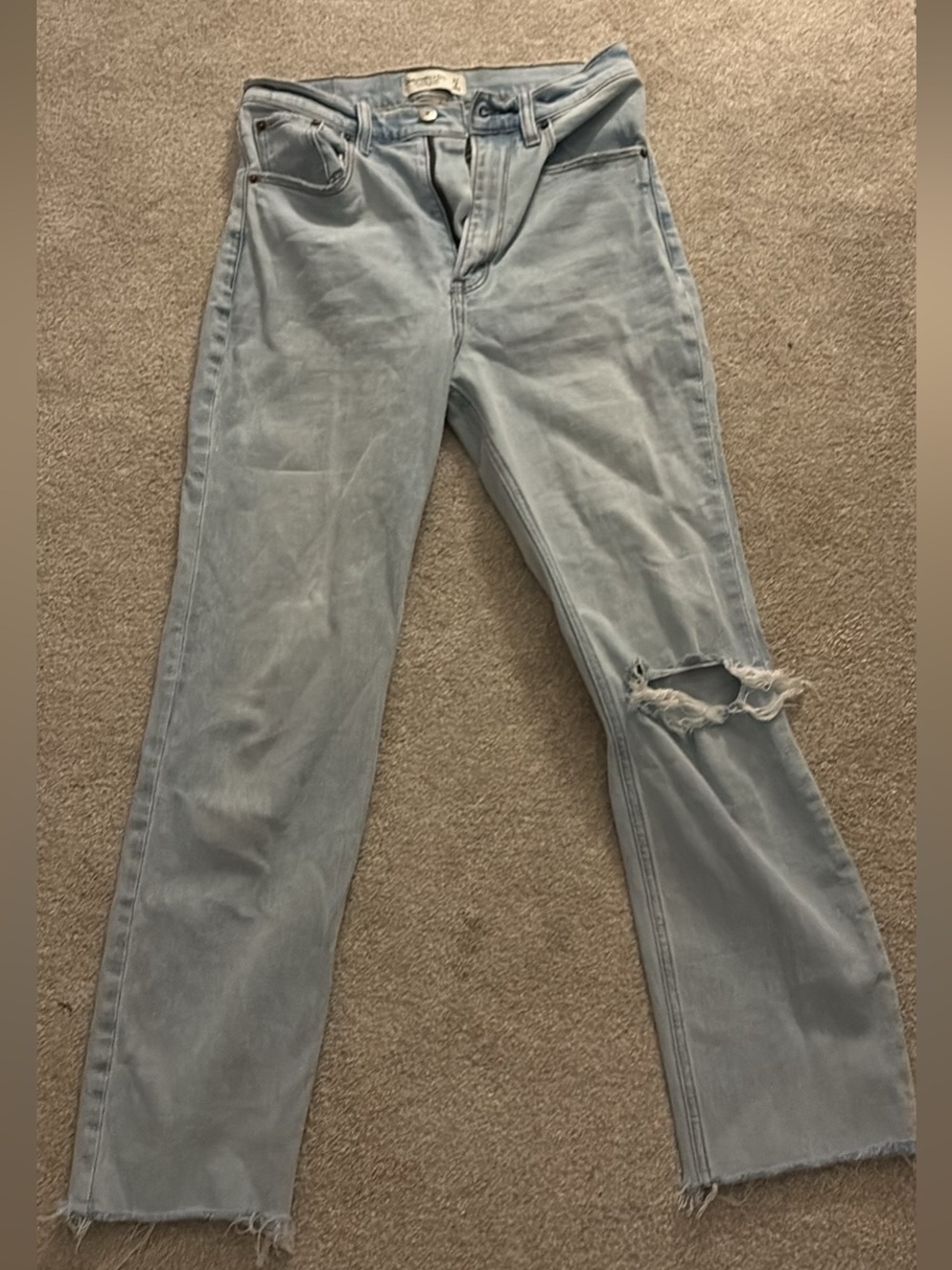Abercrombie ankle straight ultra high rise jeans